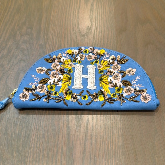 NWT Anthropologie Women’s Monogram Pouch - Picture 1 of 9